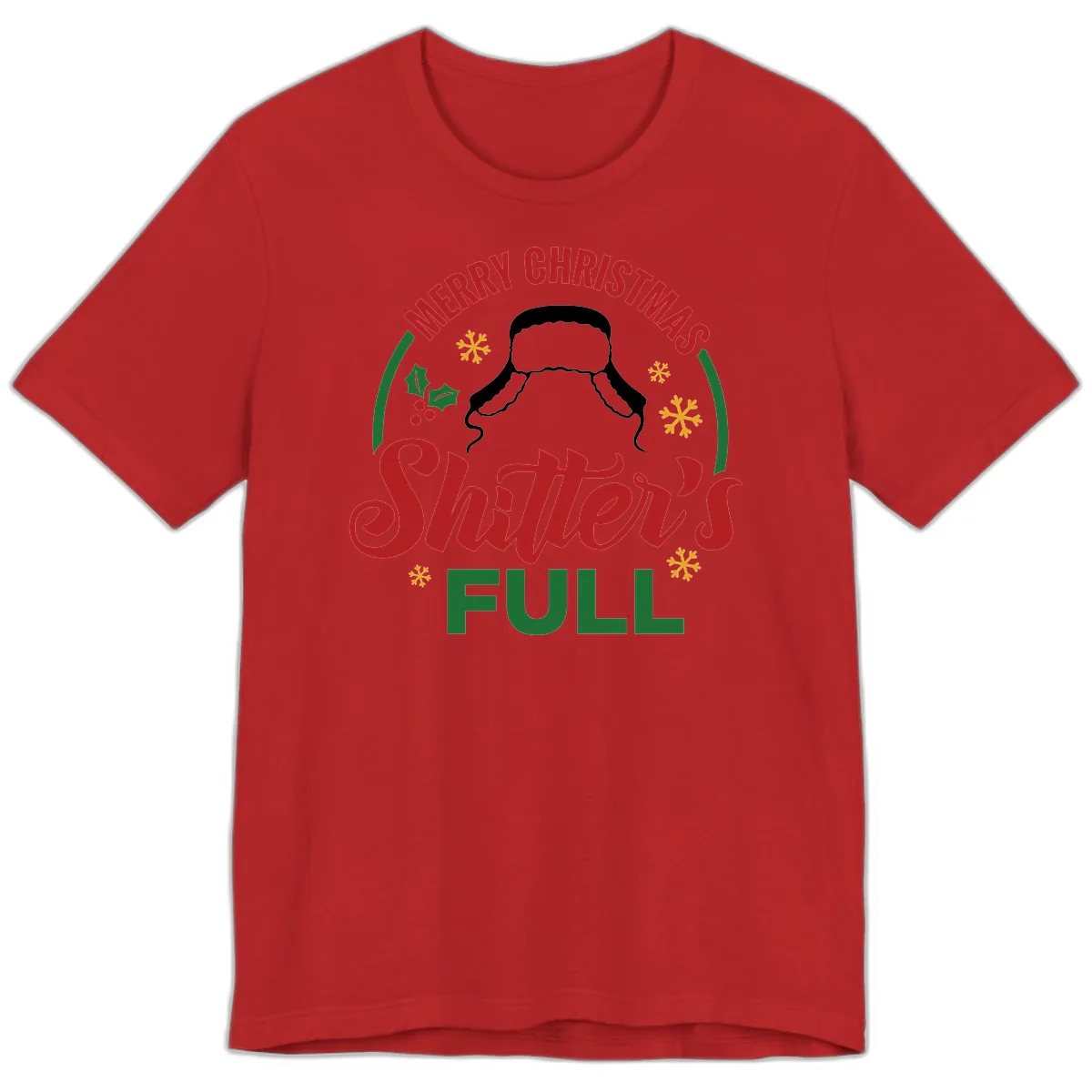 Christmas Shitter's Full Graphic Premium T-Shirt in Red